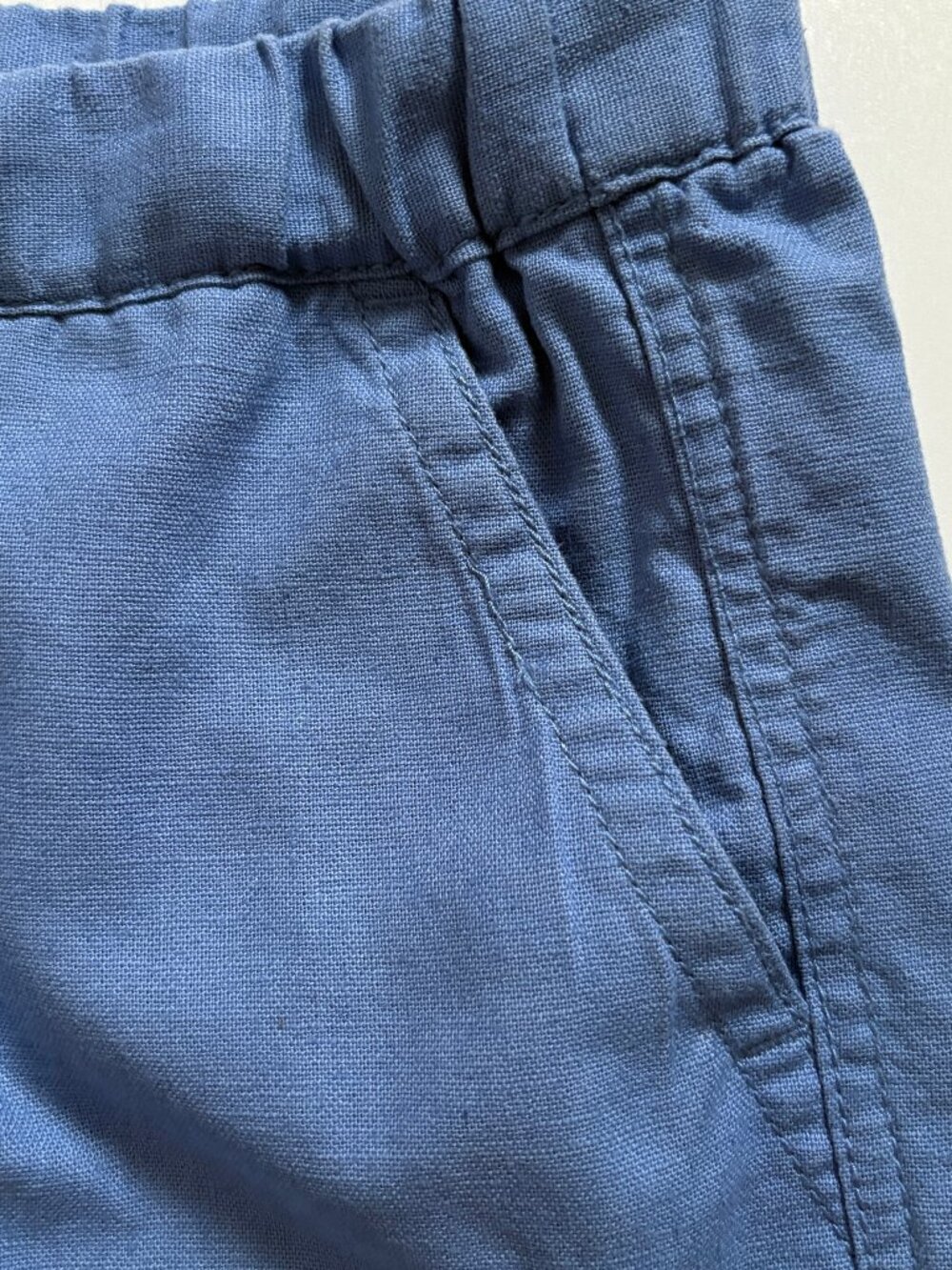J Crew Pom Pom Shorts Pull On Linen Cotton Blend Blue 2.5 inch inseam - Picture 9 of 15